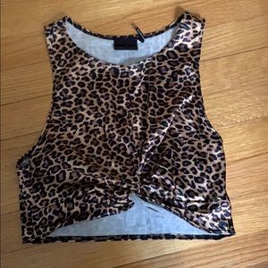 Cheetah print crop top